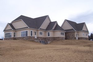 New Home Construction Rear Elevation