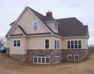 New Home Construction Side Elevation